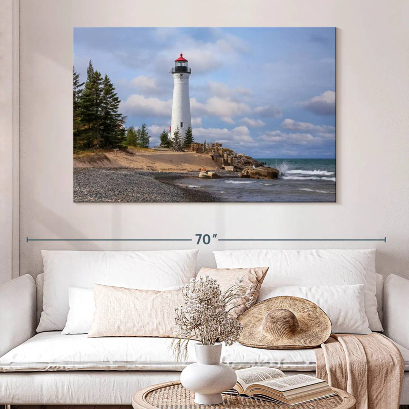 Aletra Scenic Crisp Point Lighthouse, 34" H x 51" W