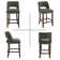 Bisto Upholstered Counter Height Bar Stool with Solid Wood legs