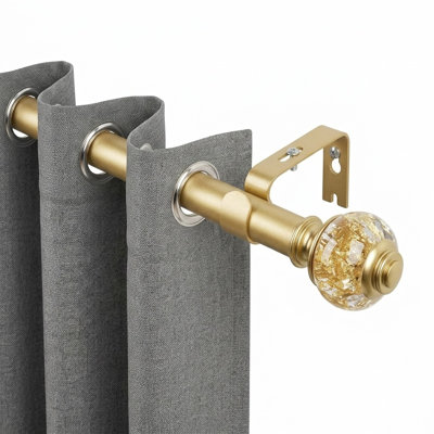 Natural 80 cm to 218 cm Single Curtain Pole 2 cm