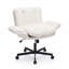Chaise de bureau décontractée moderne à large siège réglable avec accoudoirs rabattables pour coiffeuse et petits espaces-130061570