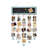 Picture Frames Collage Display Board With 30 Clips - Multi Photos Cards Organizer With Adjustable Twines And Magnetic Blackboard