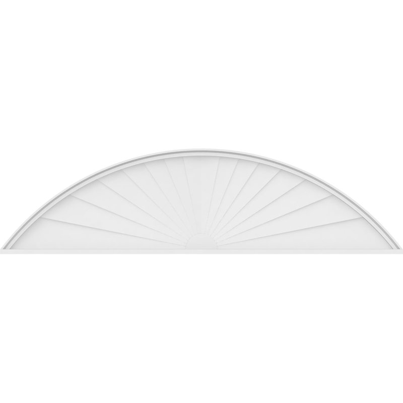 Fronton en PVC de qualité architecturale à arche segmentée, H 22 po x l 84 po x P 2 po