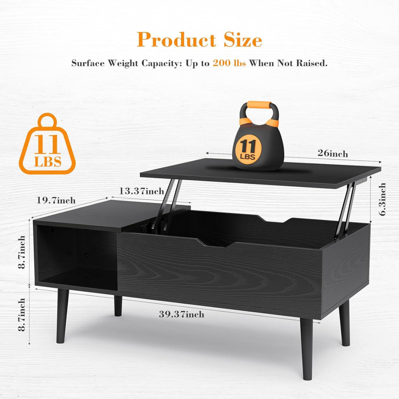 Morrowville Single Coffee Table, Black