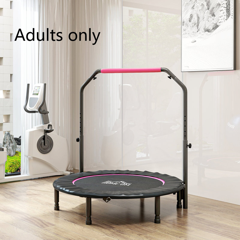 17 Stories ft Round Fitness Trampoline, Pink
