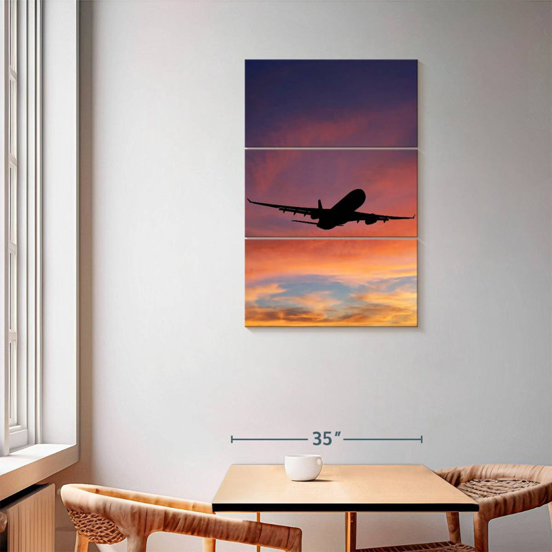 Silhouette d'avion Mehar, H 57 po x l 36 po