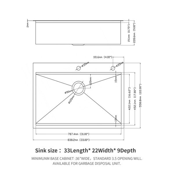 Dimensions du produit