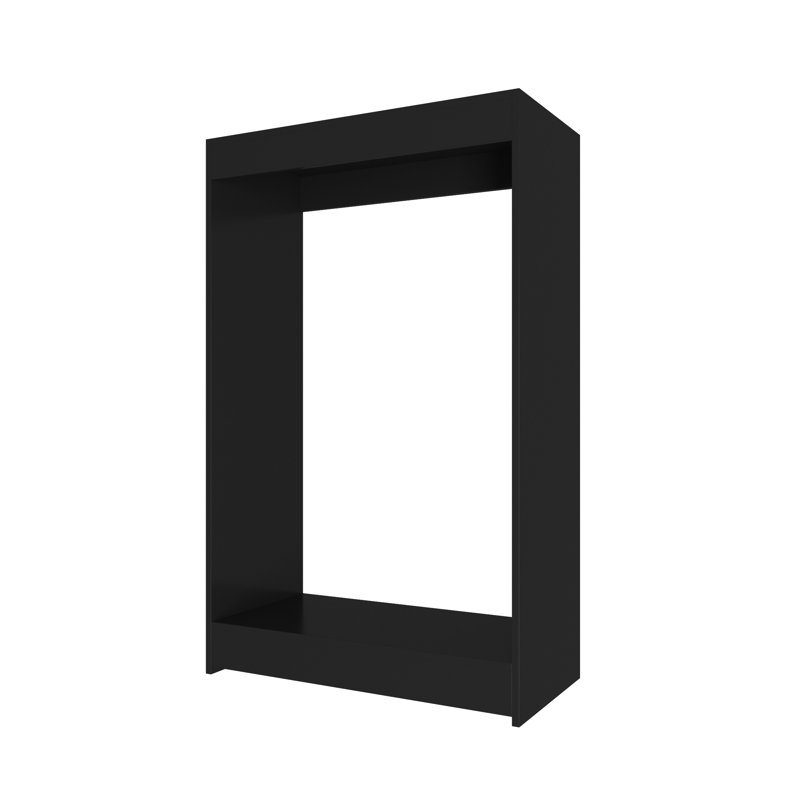 Double Hanging Closet Unit Closet System, Black, 46" x 28.5" x 14"