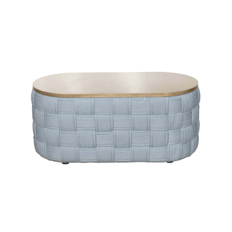 Light Teal Chenille Coffee Table