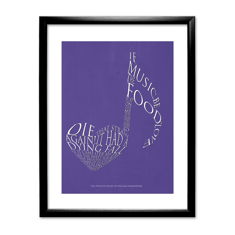 Single Picture Frame Print, Black