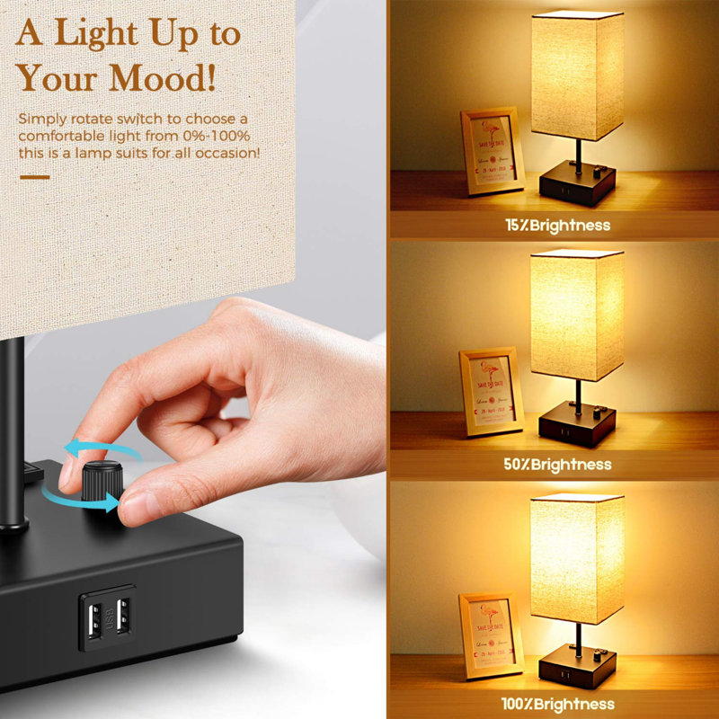 Metal USB Table Lamp