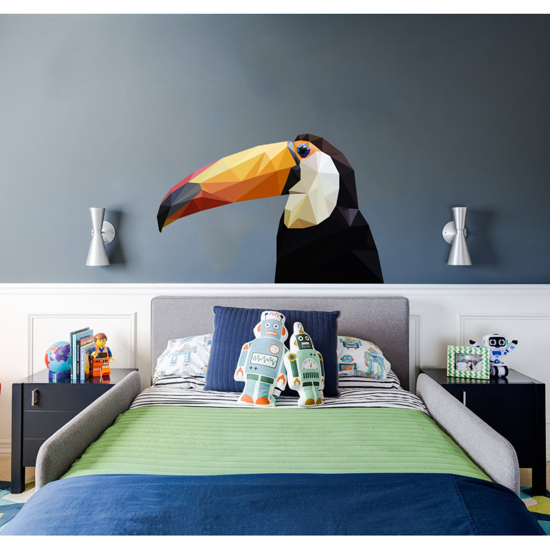 Décalcomanie murale oiseau Toucan, H 33 po x l 49 po