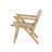 2 Outdoor Club Chairs - Wood Core Brown Structure