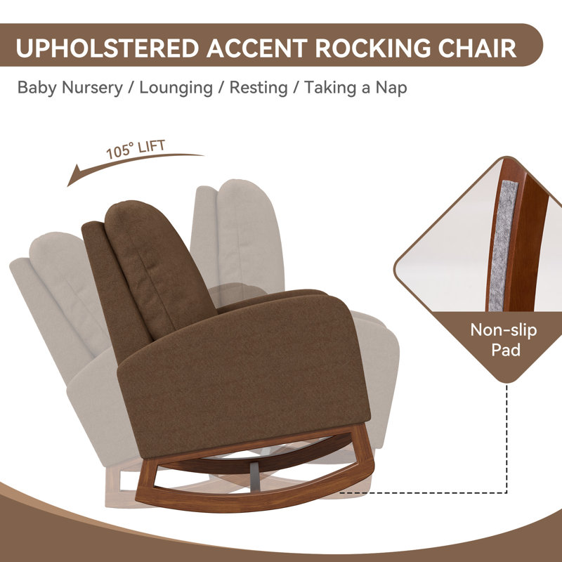Chaise berçante Maeci, Brun