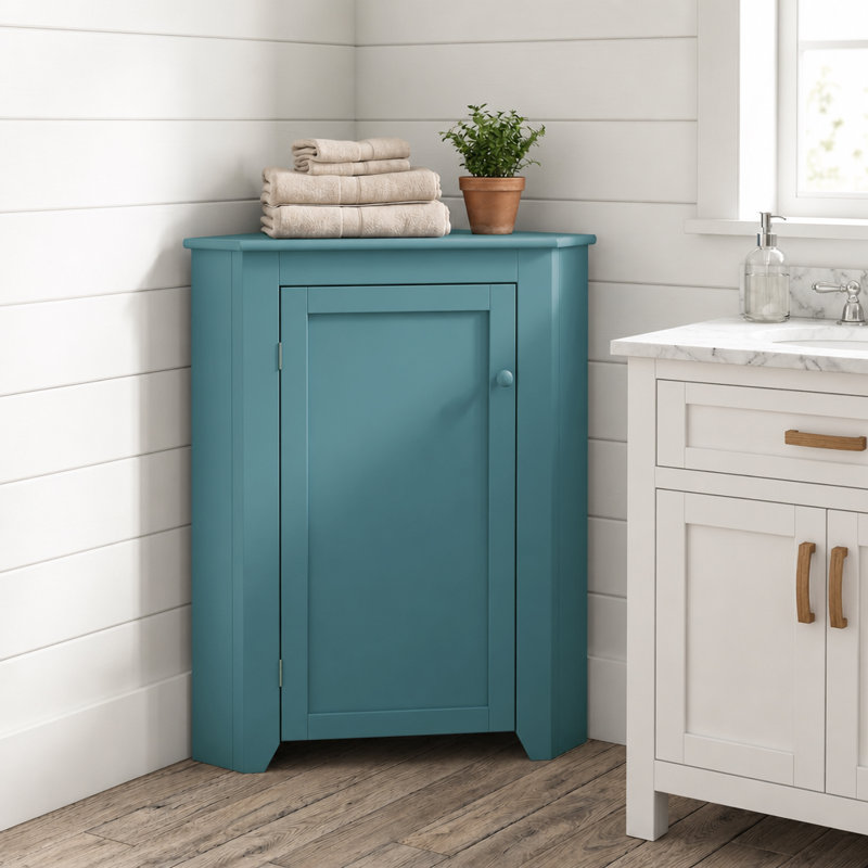 Rowan Corner Cabinet, Antique Blue
