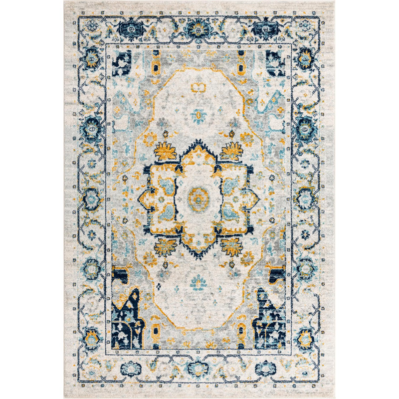 Ikat Indoor Rug, Rectangle 6' x 9'