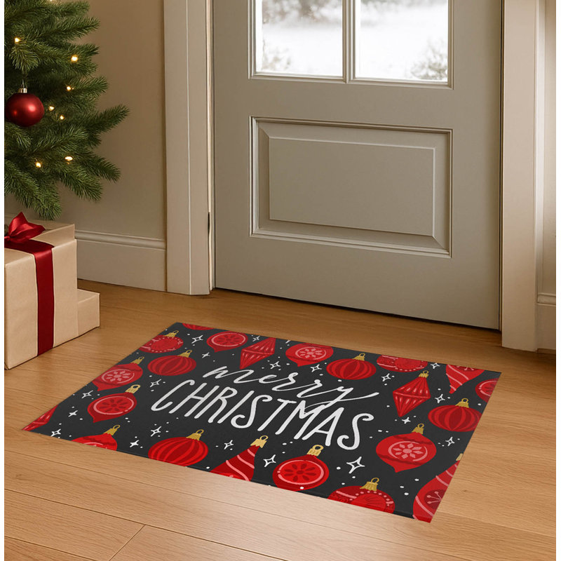 Paillasson Ornaments, Gris anthracite abstrait, L 60 po x L 84 po