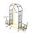 Larson 214cm W x 50cm D Metal Arbour in Black