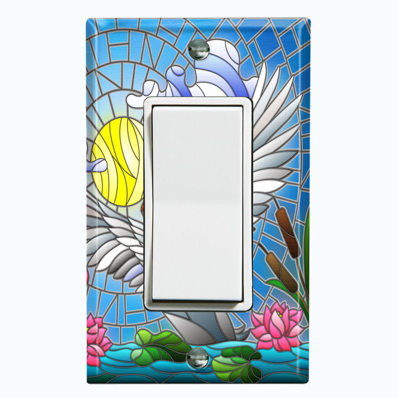 Plaque murale Dove Tile Sun Lake Flowers