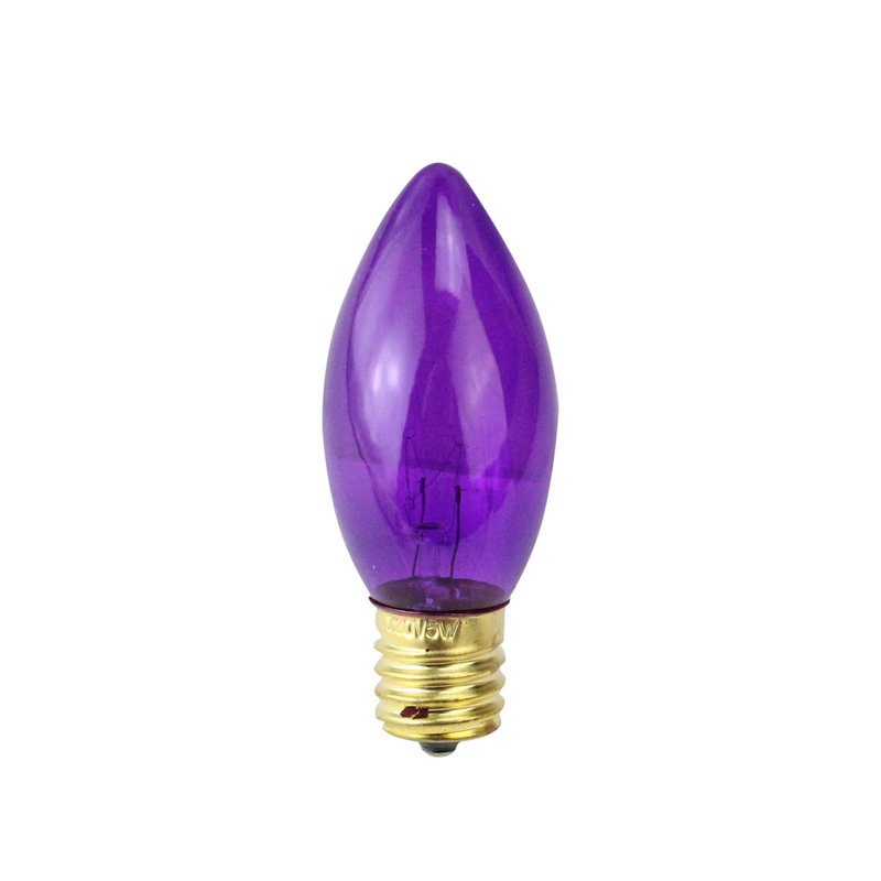 Ampoules de remplacement transparentes pour Noël C9, H 3 po x l 6 po x P 6 po, Mauve