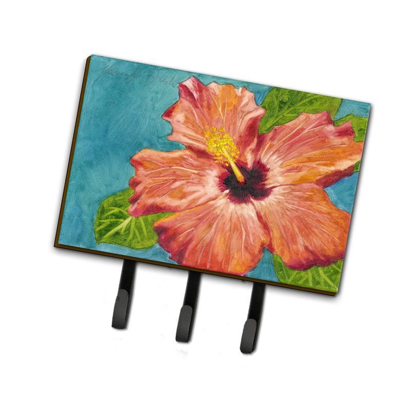 Organisateur de clés mural avec crochets Hibiscus par Malenda