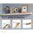 Floating Shelf In Melamine, Set Of 2-1077541536