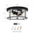 Alixandra 2-Light Flush Mount Hammered Glass Ceiling Light with Metal Frame-839602743