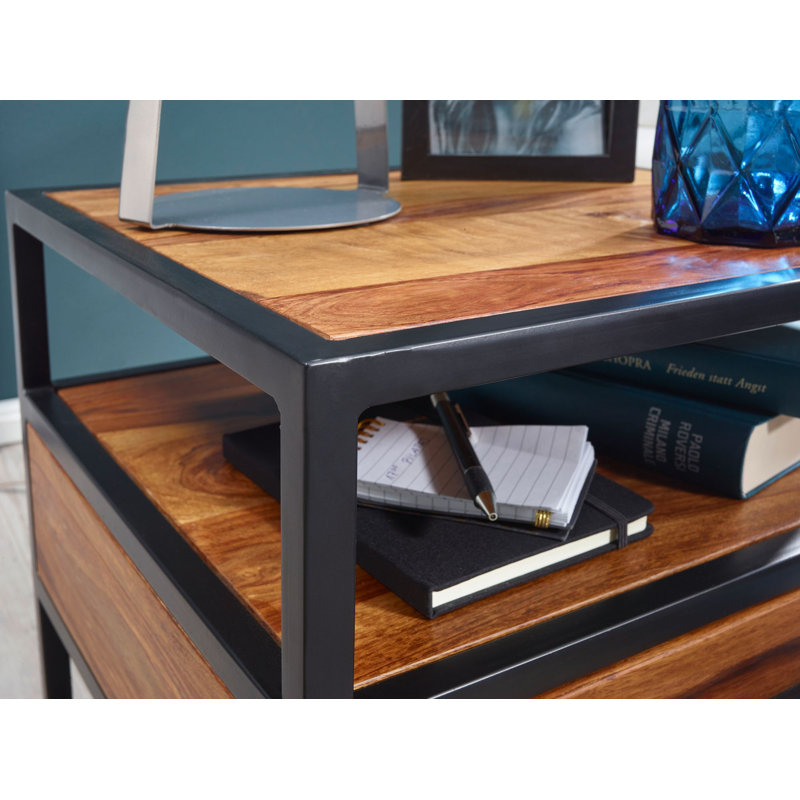 Mosquera 50cm W Iron Bedside Table