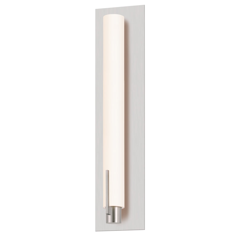 Tubo Slim LED Flush Mounted Sconce, Polished Chrome, Drum