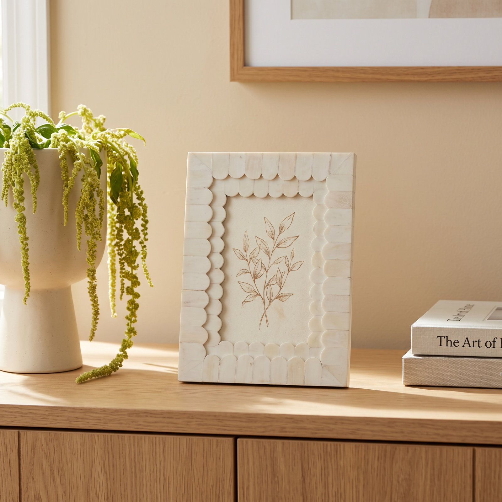 Langham Bone 4" x 6" Picture Frame