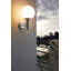 Denoila Silver 1 - Bulb Hardwired Frosted Glass Outdoor Wall Lantern and Outdoor Armed Sconce-706622331-730391486