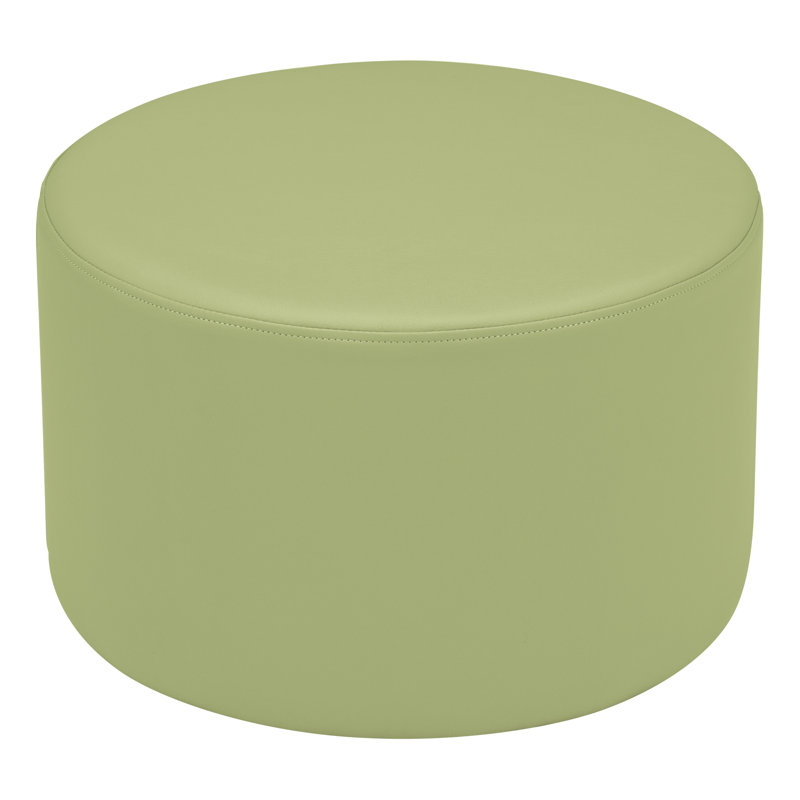 Tabouret cylindrique structuré en savoir plus, H 14 po x l 18 po x P 18 po, Vert fougère