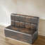 Ensemble de 2 bancs rembourrés en similicuir-100710465