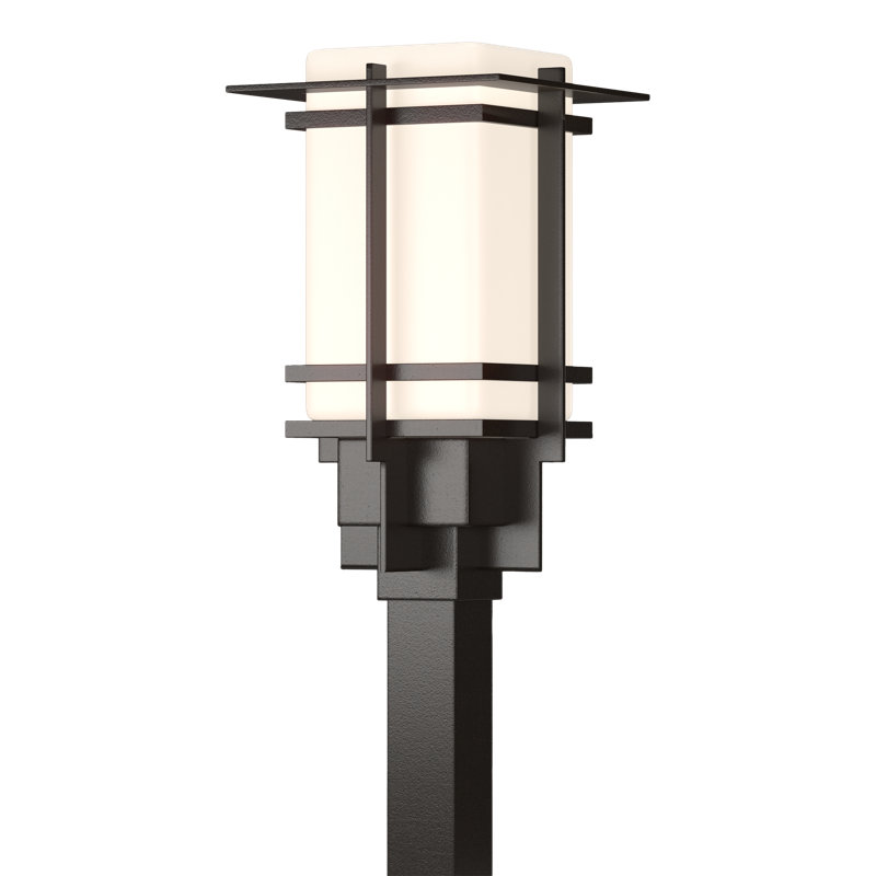 Tête de lanterne 1 lumière H 14,2 po Tourou, Blanc, Bronze huilé bord de mer