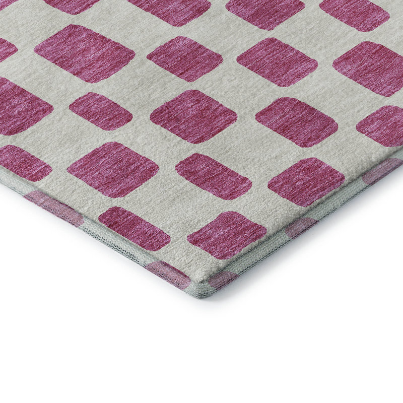 Premium Machine Washable Prisco Blush Rug, Rectangle 10' x 14'