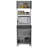 Auburn  Microwave Pantry Cabinet, Two Cabinets, Two Open Shelves, Drawer