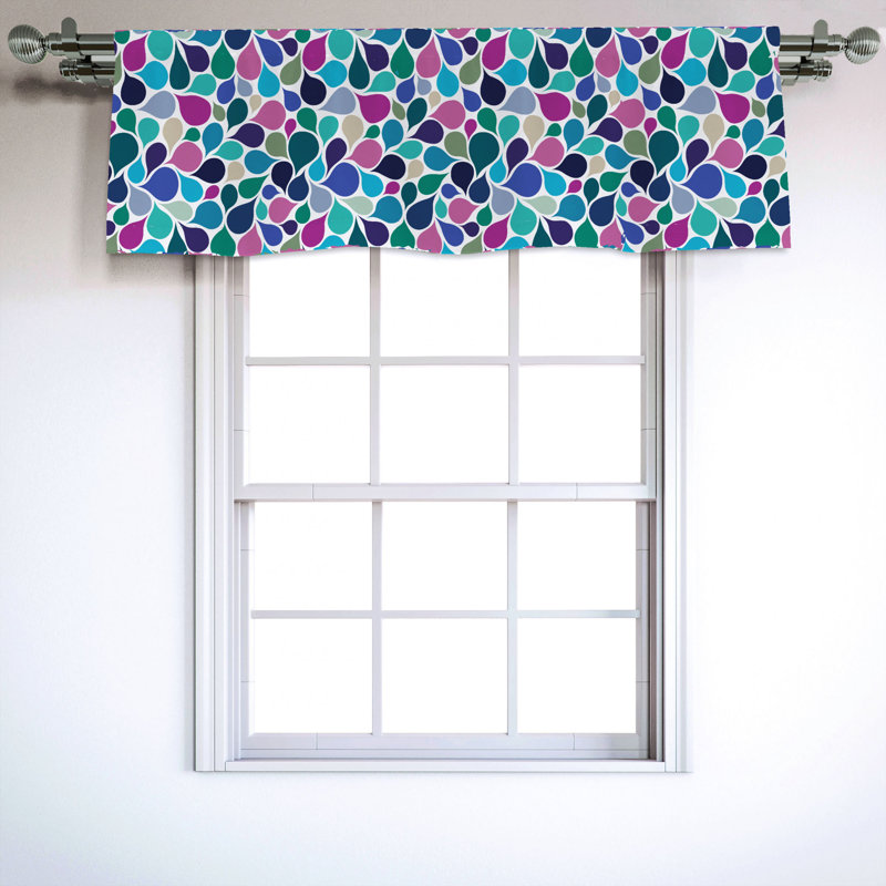 Sateen Pattern Ruffled Window Valance