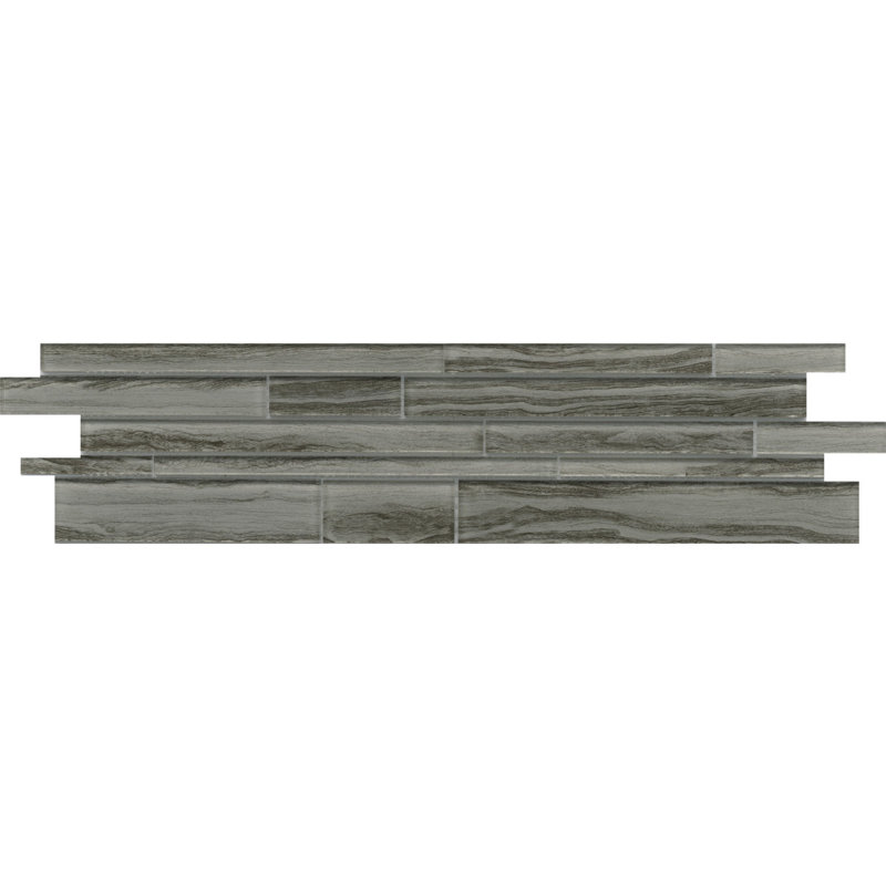 Zen Peace 6 in. x 24 in. Glossy Glass Wall Tile (10.63 sq. ft./Case), Peace
