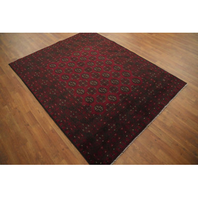 Tribal Red Oriental Afghan Rug 5x6