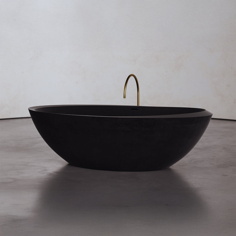 74.8'' L Soaking Bathtub, Black