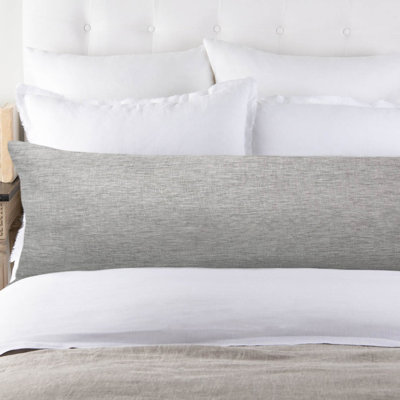 Damara Linen, Body Pillow, Grey Chambray