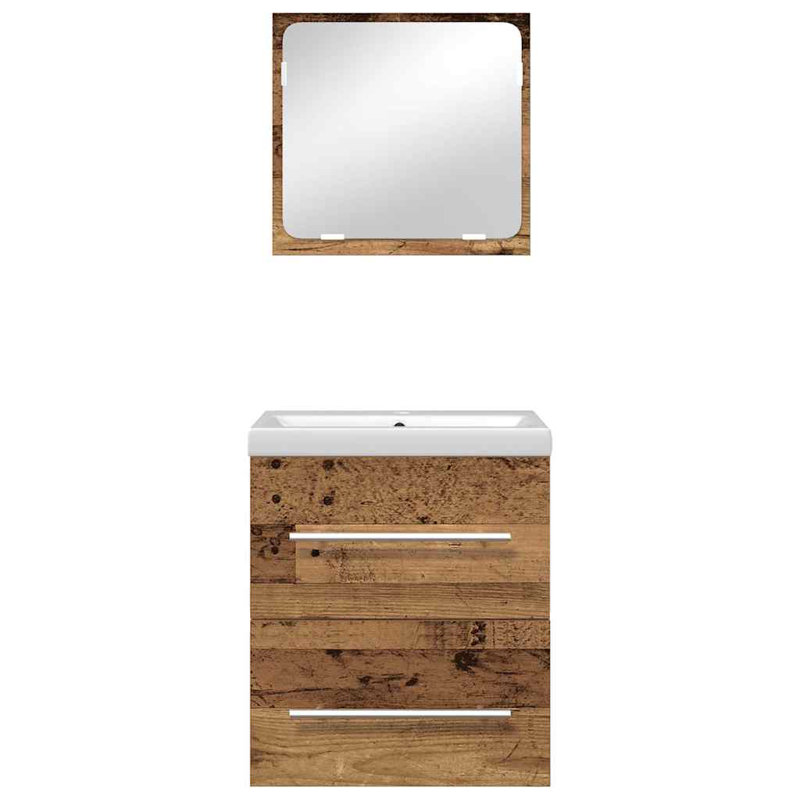 Bathroom Furniture Suite, Old Wood