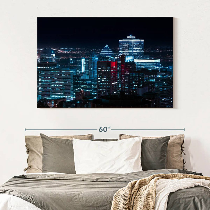 Nicci lumières du centre-ville de Montréal, H 34 po x l 51 po
