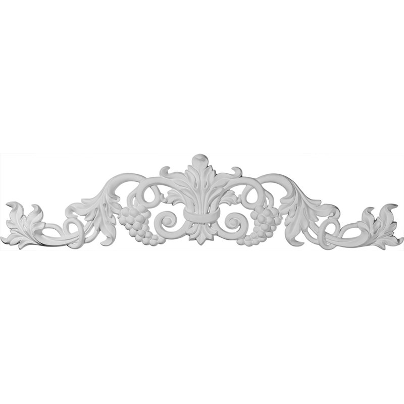 Grape And Leaf 8.88'' H x 39'' W x 1.38'' D Urethane Onlay Scroll