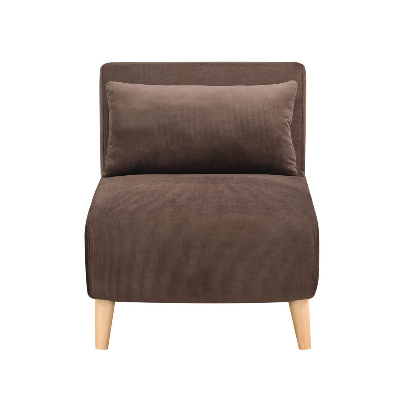 1 canapé-futon convertible moderne et élégant, Velours brun