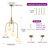 4 - Light Dimmable Sputnik Modern Linear Chandelier