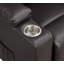 Fauteuil inclinable électrique brun à 2 porte-gobelets
