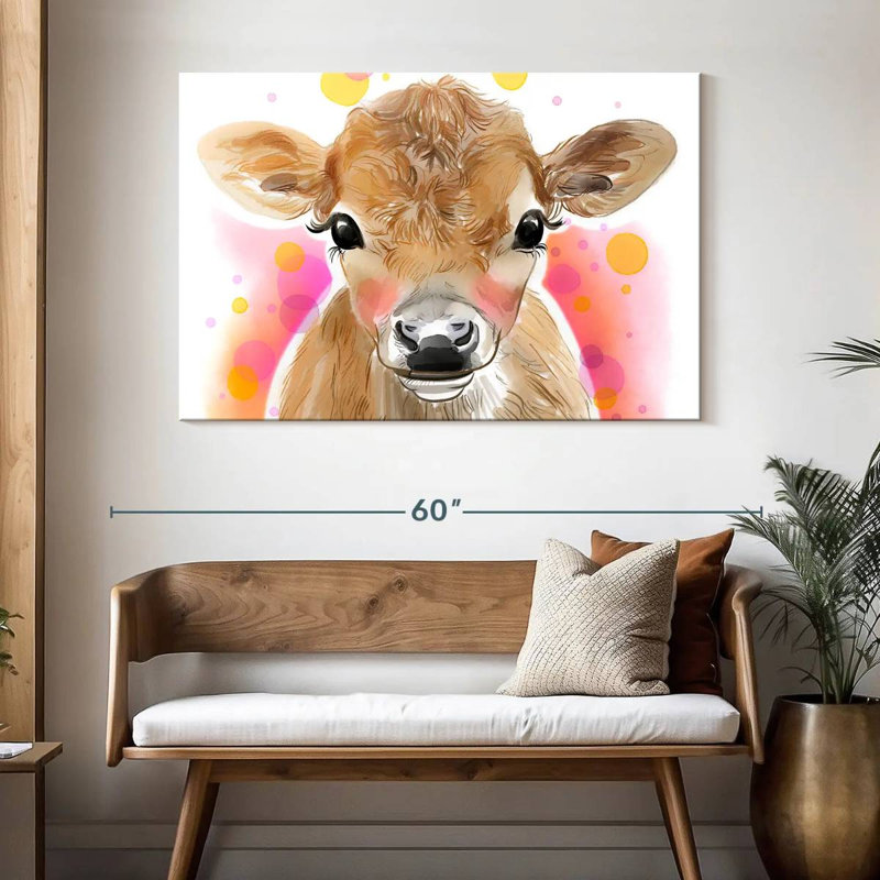 Brampt Baby Cow, 32" H x 48" W