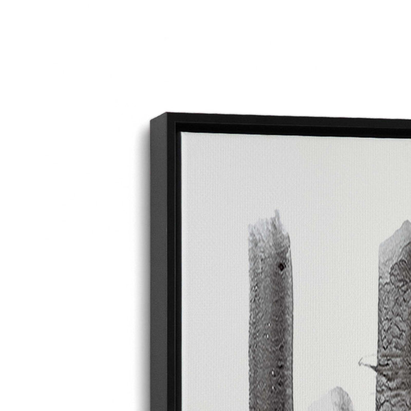 Balance en noir et blanc, reproduction sur toile dans un cadre, H 32,75 po x l 32,75 po, Noir satiné