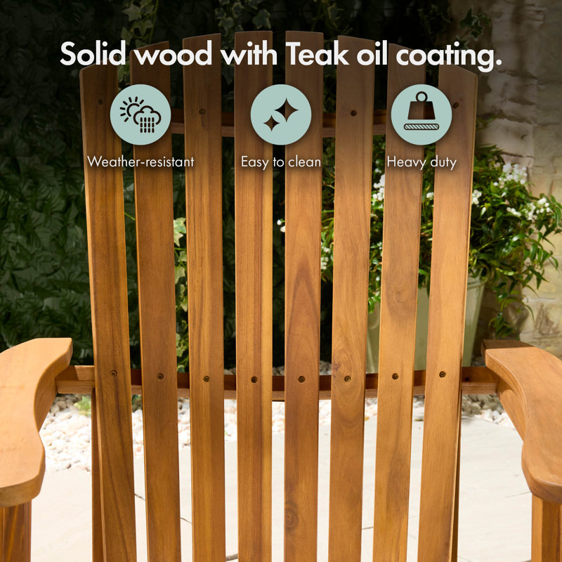 Hudson Wooden Adirondack Garden Chair