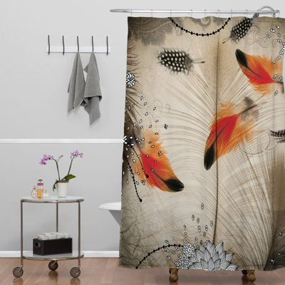 Rideau de douche simple Eccles Feather Dance